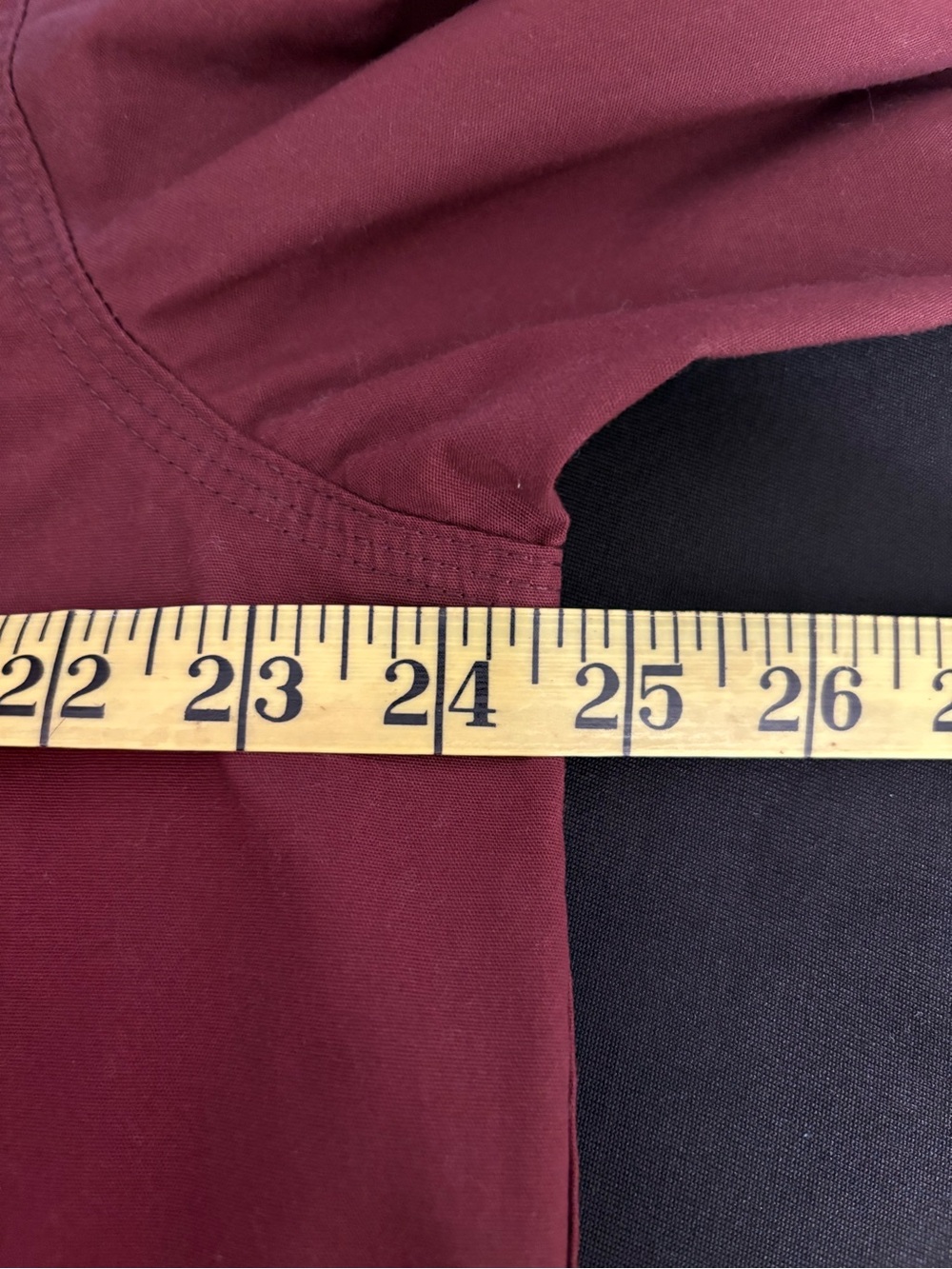 Wrangler Men’s Button-Down Work Shirt - Wine - Picture 6 of 7